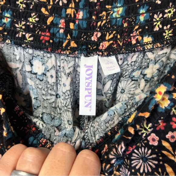 Joyspun Wide Leg Cropped Pants in Floral Muslin Size Large (12-14) - Picture 4 of 4